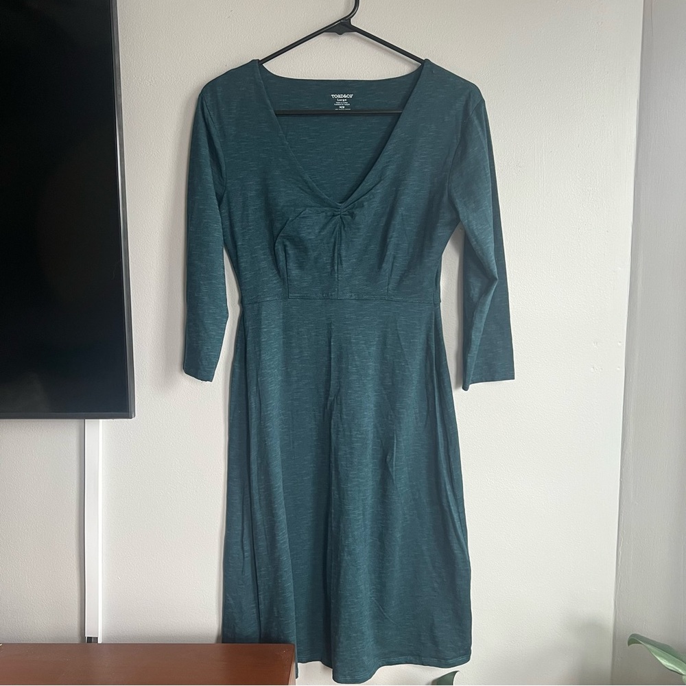 Toad & Co Rosalinda Dress Teal L
